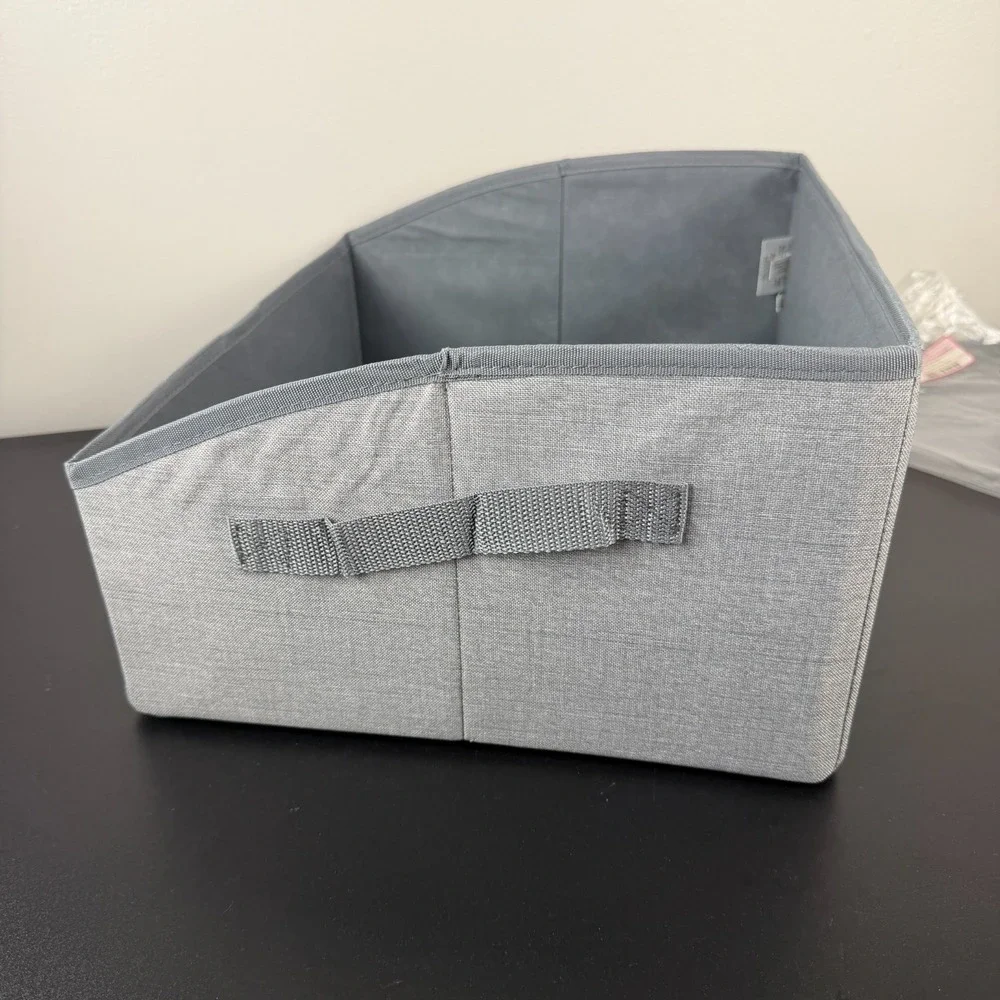 Thirty-One Your Way Display Bin Storage Organizer Women's Light Gray Crosshatch